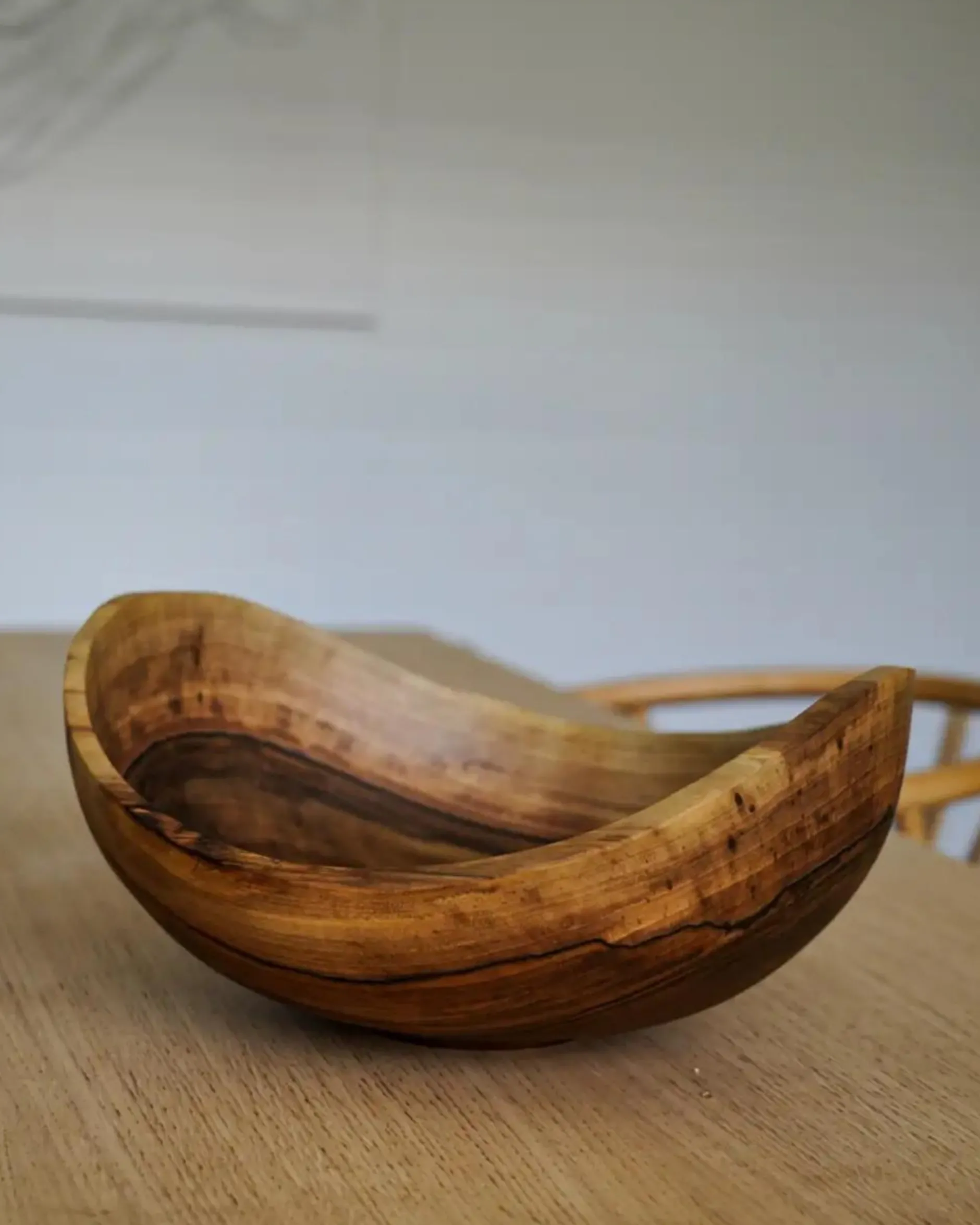 handcarved_oblong_walnut__2.webp Home Decor | Pillows | Thistle Hill Hand-Carved Oblong Walnut Fruit Bowl