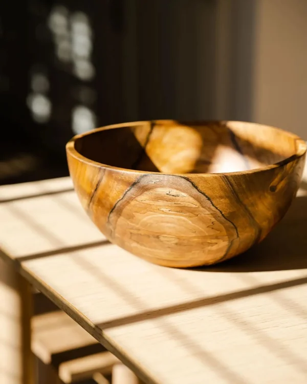 Home Decor | Pillows | Thistle Hill Hand-Carved Tall Walnut Wood Bowl
