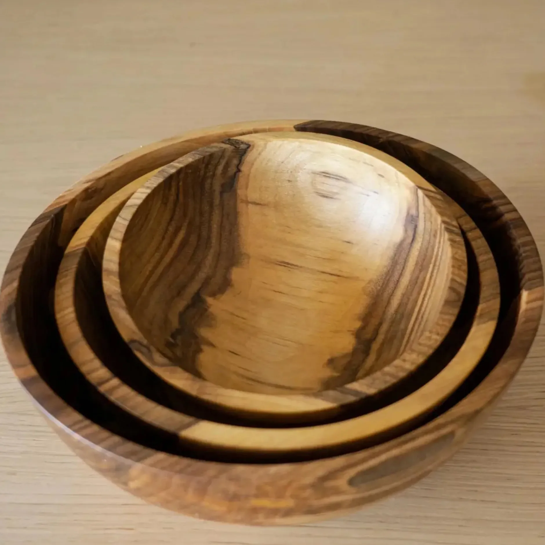 handcarved_wooden_nesting_0.webp Home Decor | Pillows | Thistle Hill Hand-Carved Wooden Nesting Bowl Set