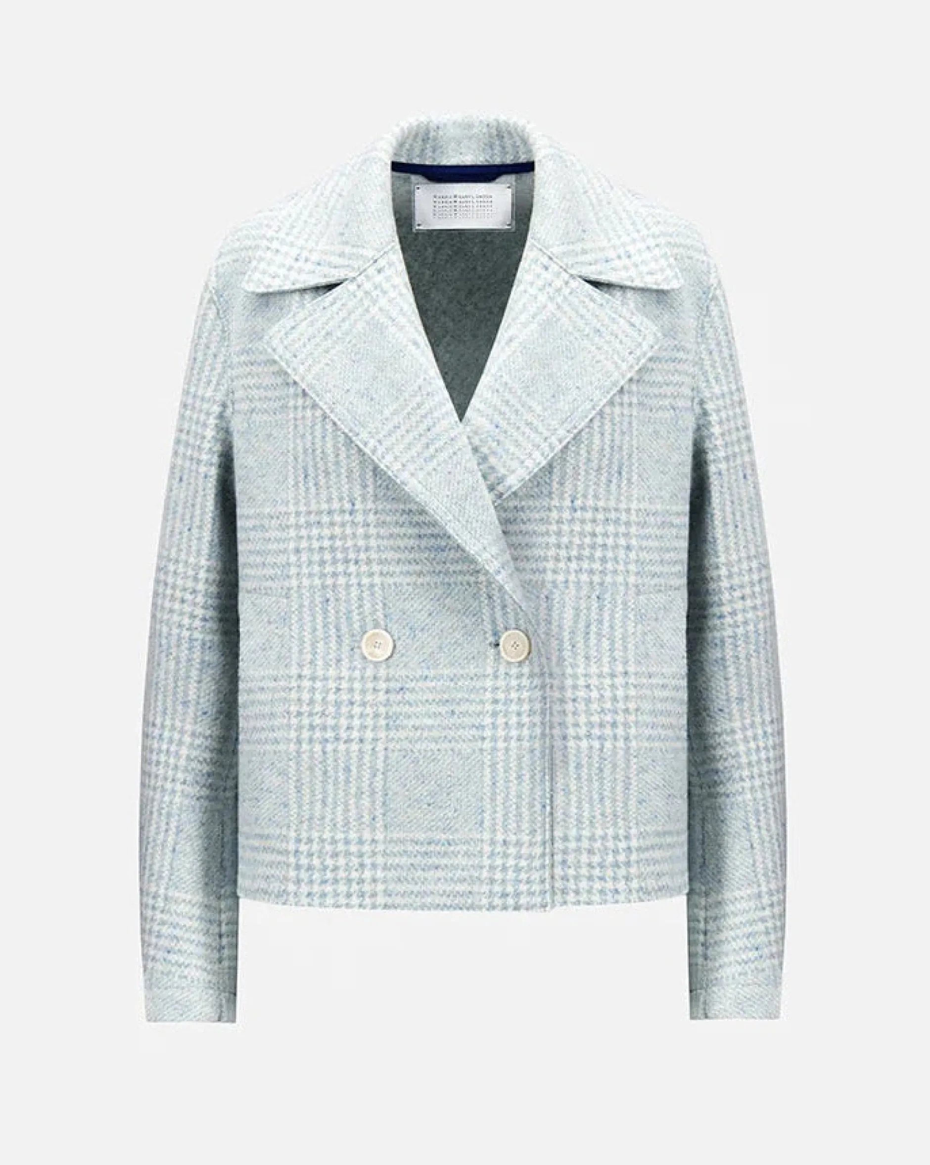 harris_wharf_london_cropp_0-1.webp Outerwear | Harris Wharf London Cropped Peacoat Wool & Silk P.o.W. Azure