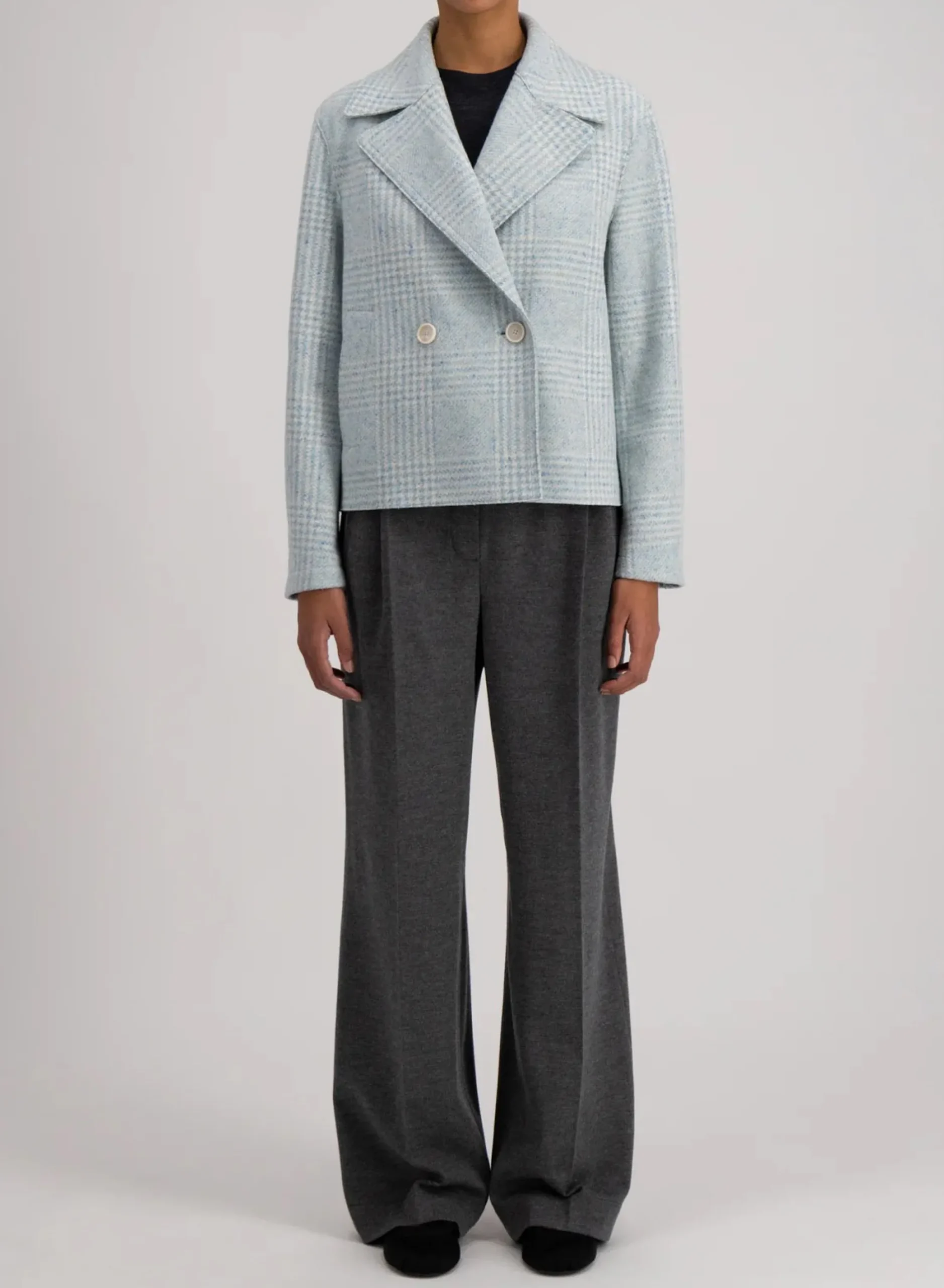 harris_wharf_london_cropp_2-1.webp Outerwear | Harris Wharf London Cropped Peacoat Wool & Silk P.o.W. Azure