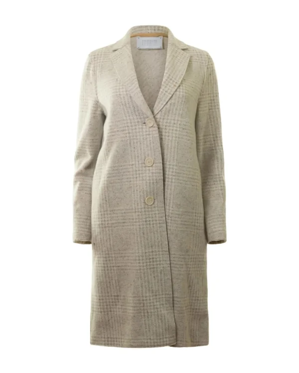 Outerwear | Harris Wharf London Overcoat Pressed Wool & Silk Grey