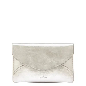 Bags | Wallets | Il Bisonte Clutch Esperia Silver Brass Hardware