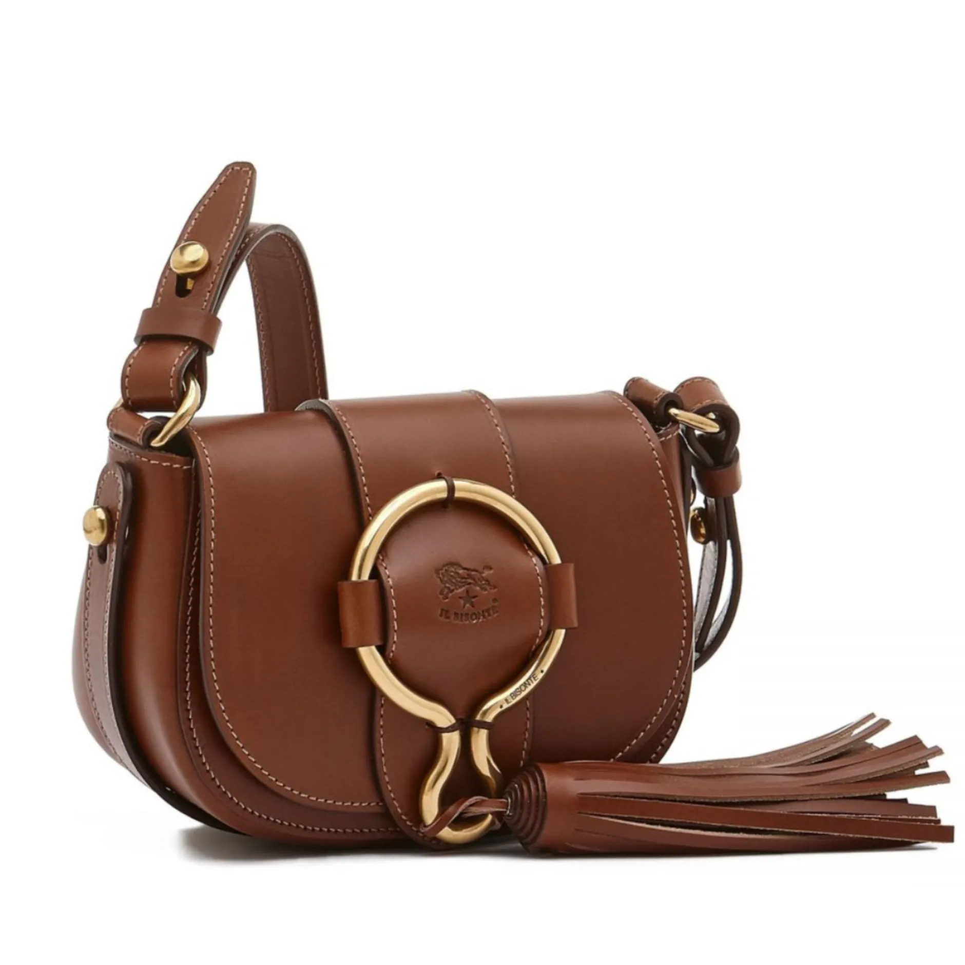 il_bisonte_loop_small_cro_1.webp Bags | Il Bisonte Loop Small Crossbody Bag Chocolate