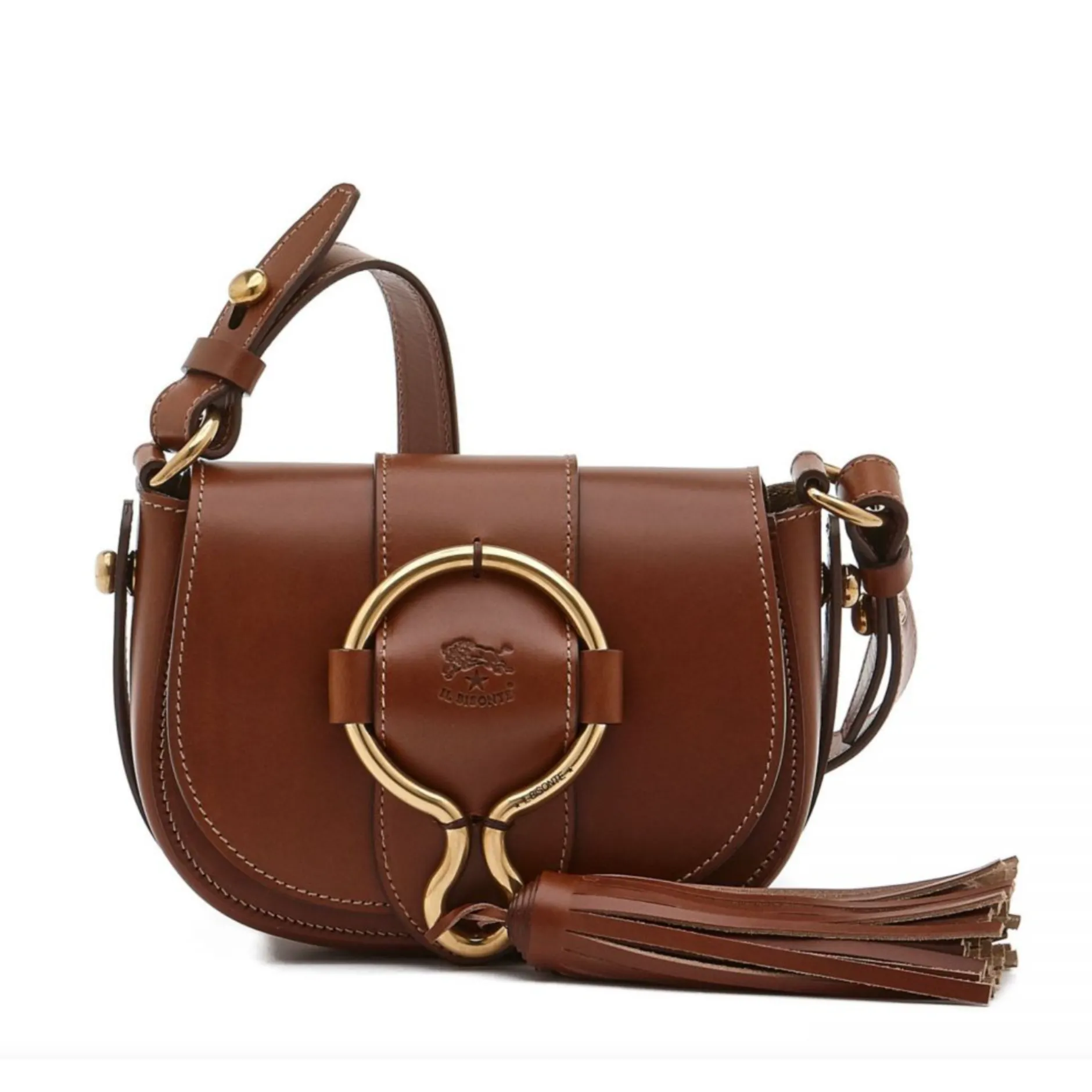 il_bisonte_loop_small_cro_2.webp Bags | Il Bisonte Loop Small Crossbody Bag Chocolate