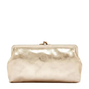 Bags | Il Bisonte Manuela Clutch Bag Metallic Platinum
