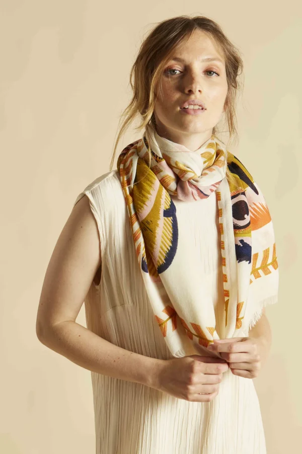 Scarves | Inoui Editions Scarf Scarf 70 Toucan White