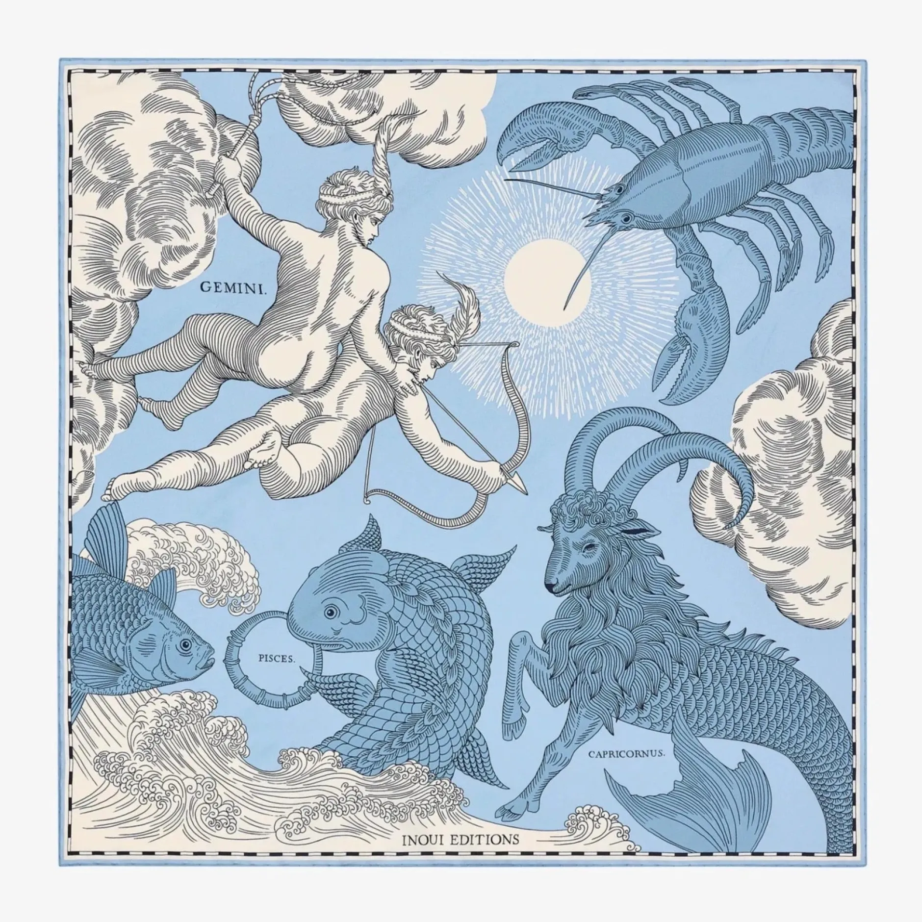 inoui_editions_square__as_0-2.webp Scarves | Inoui Editions Square 65 Astro Gemini Blue