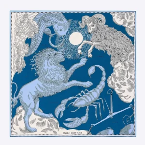 Scarves | Inoui Editions Square 65 Astro Aries Blue