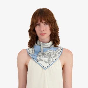 Scarves | Inoui Editions Square 65 Astro Gemini Blue