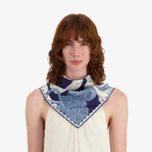 Scarves | Inoui Editions Square 65 Astro Aquarius Blue
