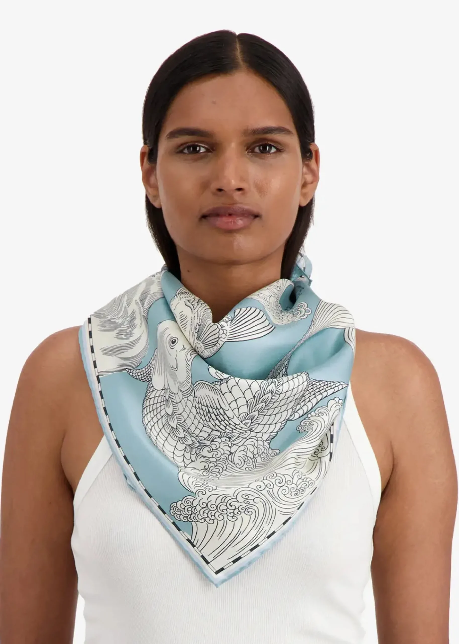 inoui_editions_square__as_1.webp Scarves | Inoui Editions Square 65 Astro Pisces Blue