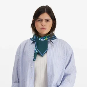 Scarves | Inoui Editions Square 65 Hulule Emerald
