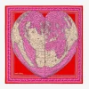 Scarves | Inoui Editions Square 65 Mappemonde Pink