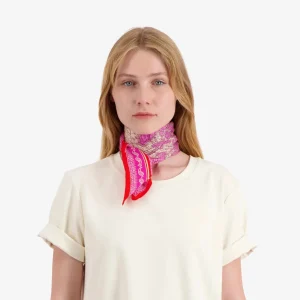Scarves | Inoui Editions Square 65 Mappemonde Pink