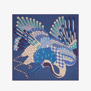 Scarves | Inoui Editions Square 100 Sagi Blue