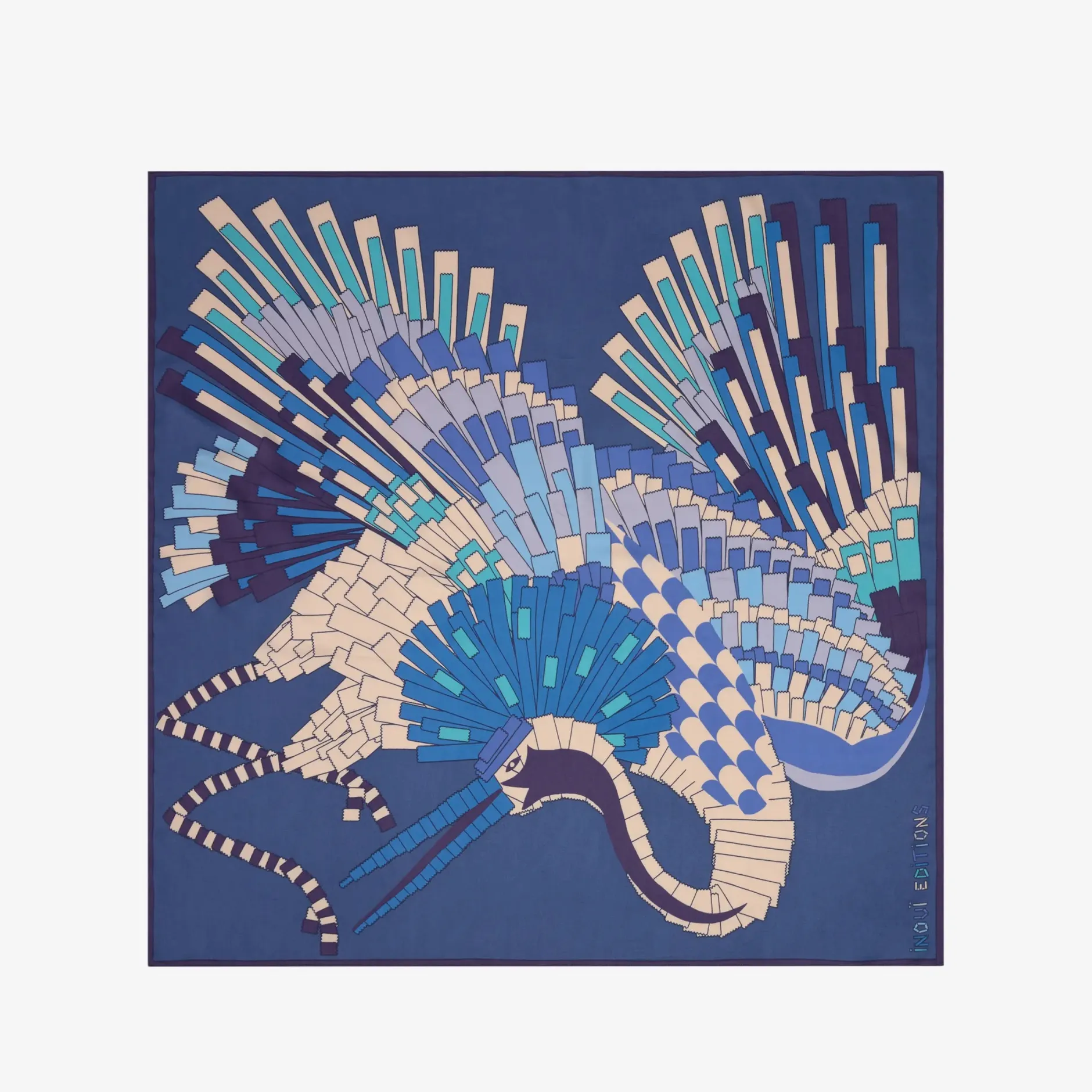 inoui_editions_square__sa_0.webp Scarves | Inoui Editions Square 100 Sagi Blue