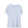Tanks + Tees | It is Well L.A. Everyday Short Sleeve Crewneck Ice Blue