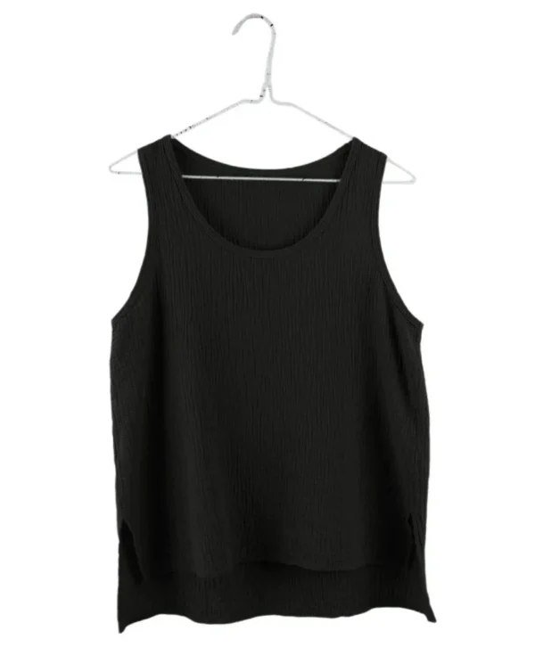 Shirts + Tops | It is Well L.A. Sleeveless Gauze Top Black