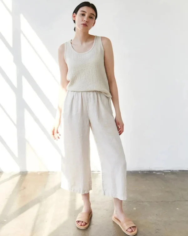 Shirts + Tops | It is Well L.A. Sleeveless Gauze Top Sand Beige