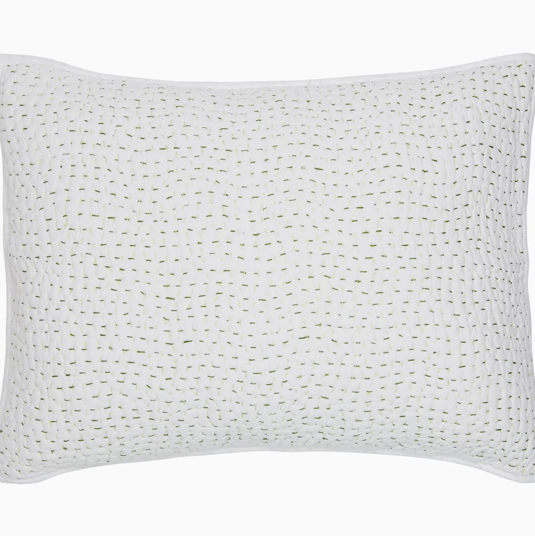 john_robshaw_hand_stitche_1.webp Quilts + Coverlets | John Robshaw Hand Stitched Coverlet Moss