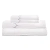 Sheets | John Robshaw Stitched Cotton Percale Sheeting Gray