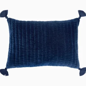 Pillows | John Robshaw Velvet Indigo Kidney Pillow