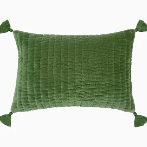 Pillows | John Robshaw Velvet Moss Kidney Pillow