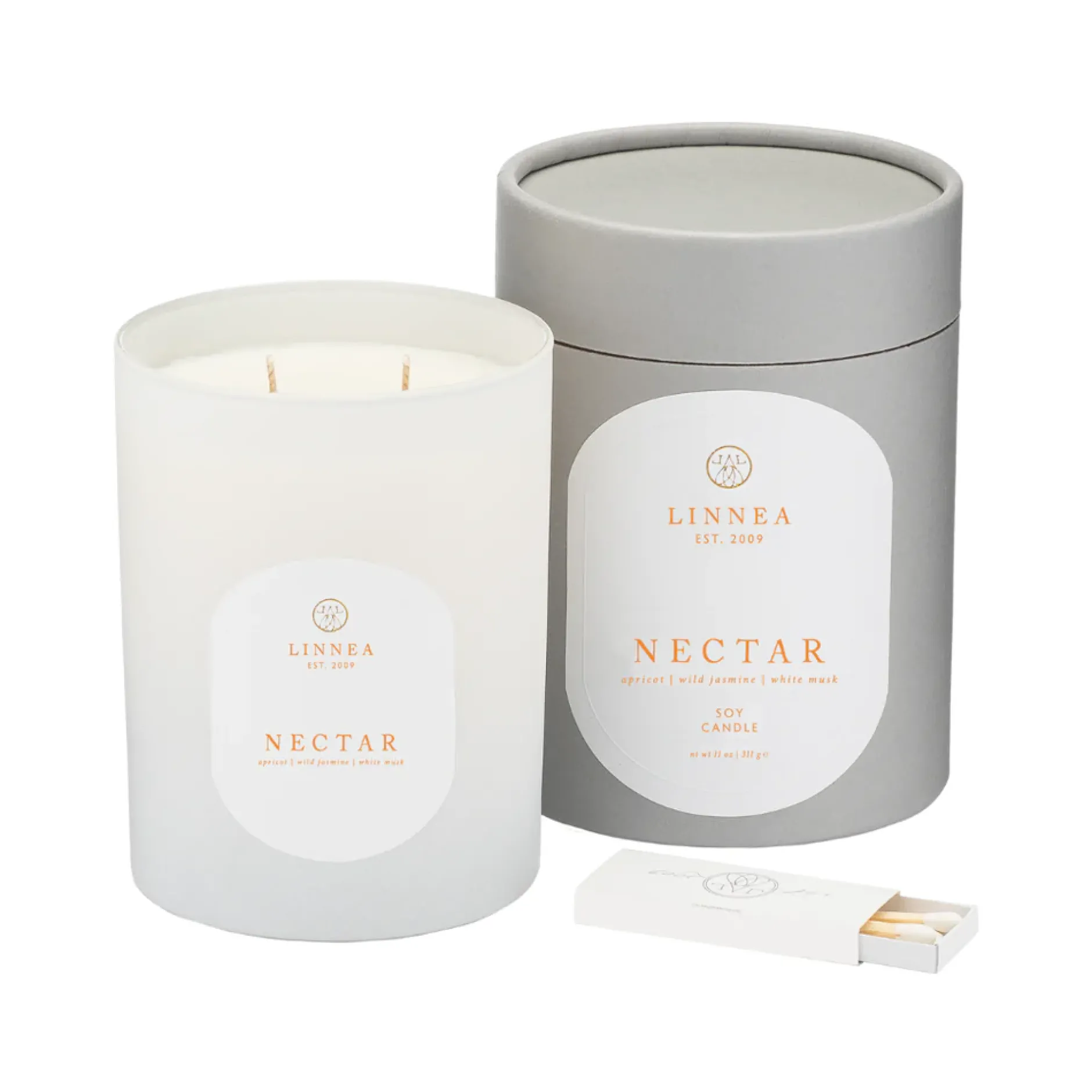 linneas_lights_double_wic_0-3.webp Candles | Linnea's Lights Linnea's Lights Double Wick Candle Nectar