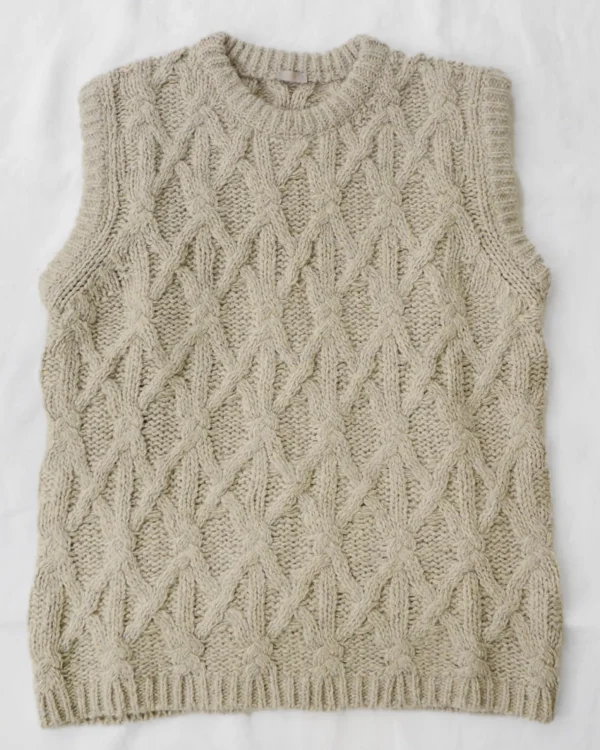 Sweaters | Makie Cable Vest Greige
