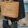 Bags | Thistle Hill Margot Round Handle Rattan Tote