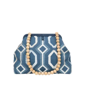 Bags | Marian Paquette Danielle Embroidered Navy Blue / Baby Blue