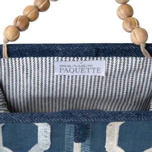 Bags | Marian Paquette Danielle Embroidered Navy Blue / Baby Blue