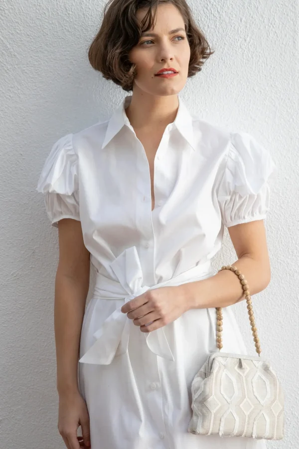 Bags | Marian Paquette Danielle Embroidered Taupe / White