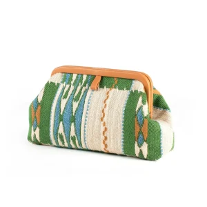 Bags | Marian Paquette Liette Green and Natural with Baby Blue