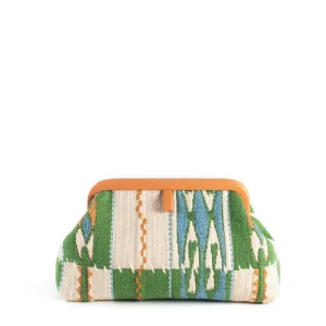 Bags | Marian Paquette Liette Green and Natural with Baby Blue