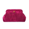 Bags | Marian Paquette Liette Velvet Clutch Magenta