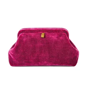 Bags | Marian Paquette Liette Velvet Clutch Magenta