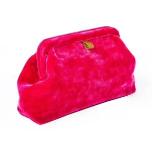 Bags | Marian Paquette Liette Velvet Clutch Hot Pink