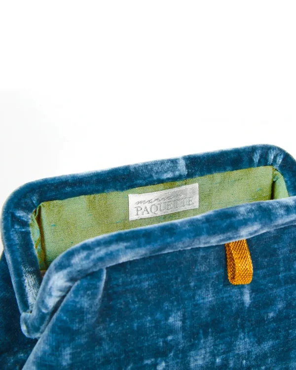 Bags | Marian Paquette Liette Velvet Clutch Teal
