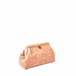 Bags | Marian Paquette Liette Velvet Clutch Pale Pink