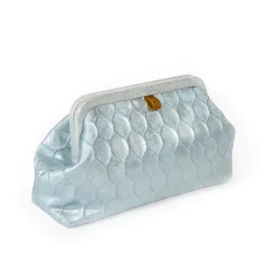 Bags | Marian Paquette Liette Woven Clutch Silver