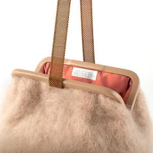 Bags | Marian Paquette Susan Mohair Clutch with Vintage Chain Natural