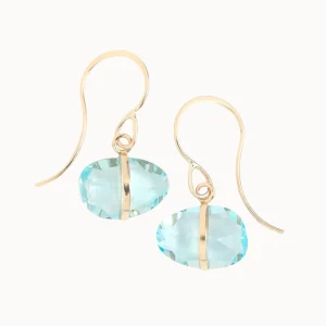 Jewelry | Melissa Joy Manning 14k Gold Blue Topaz Single Drop Earrings
