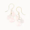 Jewelry | Melissa Joy Manning 14k Gold Rose Quartz Triple Drop Chain Earrings