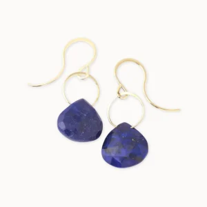 Jewelry | Melissa Joy Manning 14k Yellow Gold Lapis Single Drop Earrings