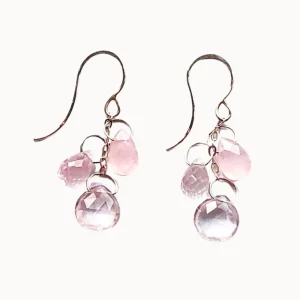 Jewelry | Melissa Joy Manning Sterling Silver Rose Quartz Triple Drop Chain Earr