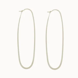 Jewelry | Melissa Joy Manning Sterling Silver 2 inch Elliptical Hoop