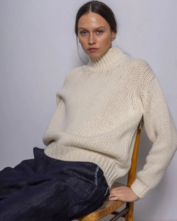 Sweaters | MJ Watson High Neck Pullover Natural