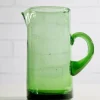 Glassware | Thistle Hill Moroccan Glass Pitcher Green
